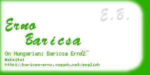 erno baricsa business card